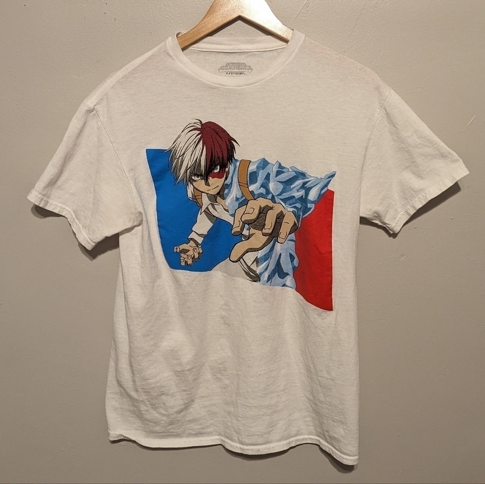 Anime Todoroki Shoto My Hero Academia Tshirt Men's L